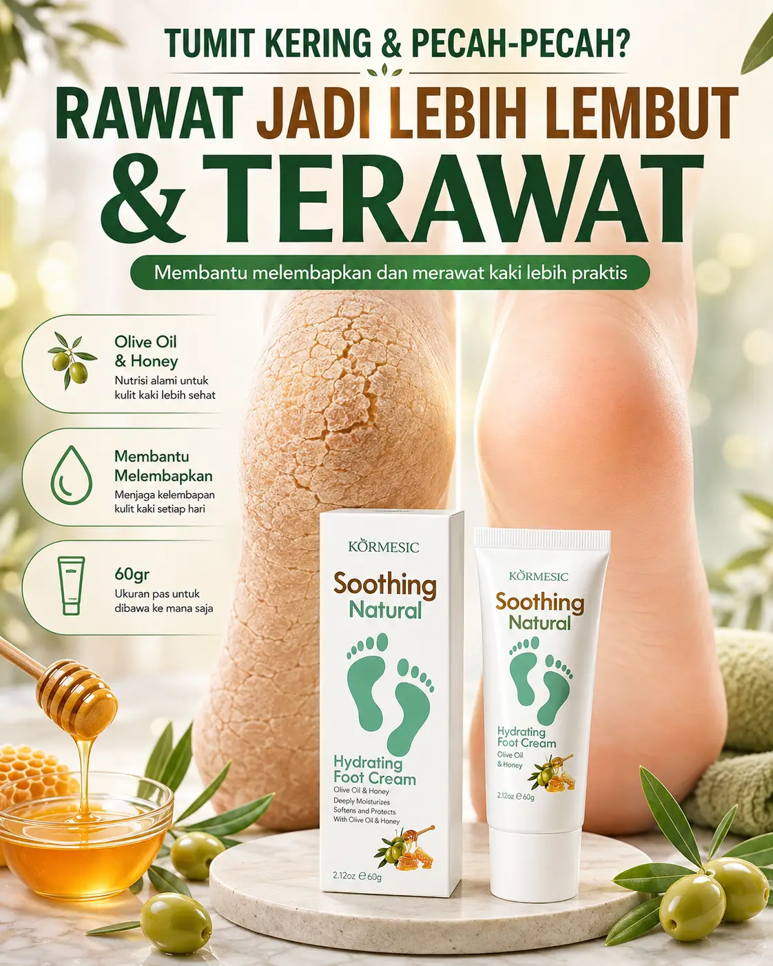 Krim Pelembut Kaki Pecah Pecah